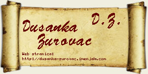 Dušanka Zurovac vizit kartica